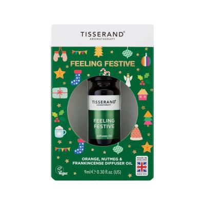 Tisserand Essential Oil Diffuser Blend Feeling Festive (Boxed Green) 9ml